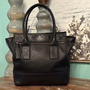 Kate Spade Black Leather Southport Avenue Linda Tote gorgeous bag
